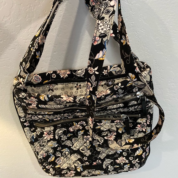Black Floral Vera Bradley Crossbody - Picture 12 of 12